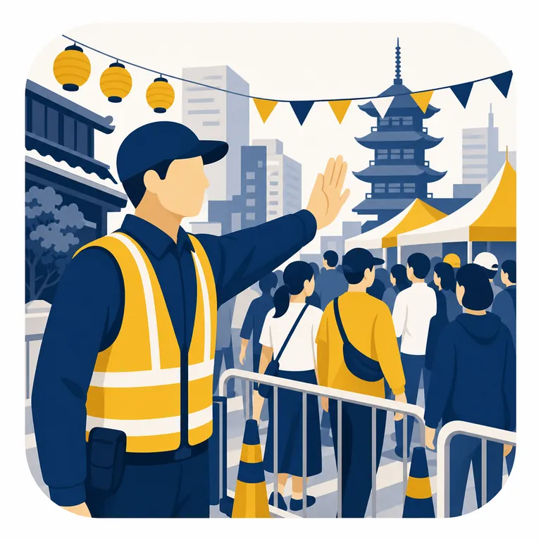 イベント・雑踏警備のイラスト