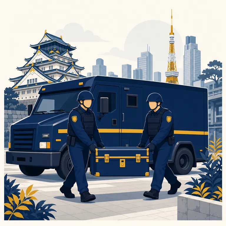貴重品運搬のイラスト