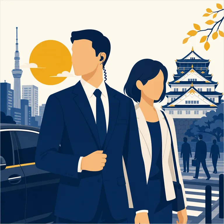 身辺警護のイラスト